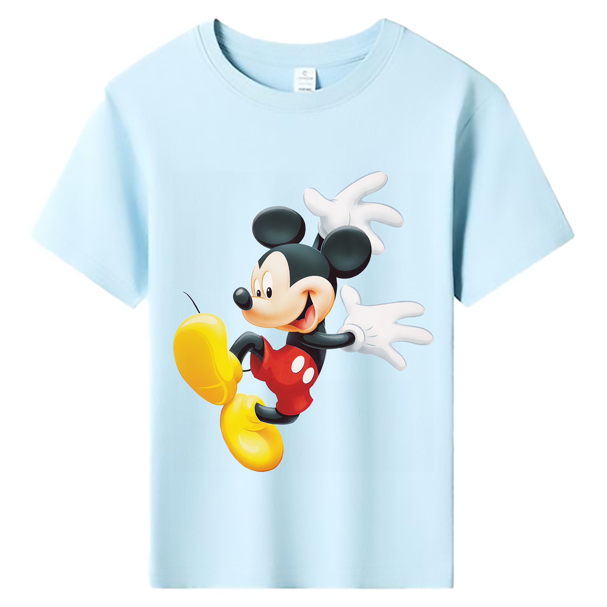 （画像用） ミッキーマウス Mickey Mouse 綿100％キッズTシャツ（フロントプリント）